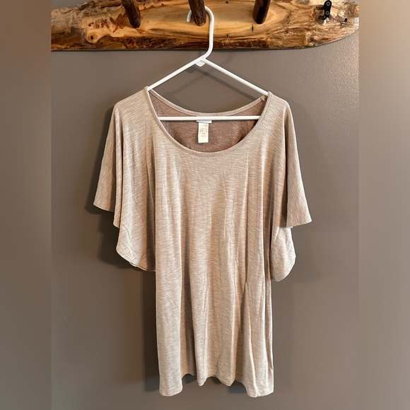 Bundle of 3 loose jersey tops - Oversized, breezy - Grey stripe, navy, oatmeal - Picture 4 of 10